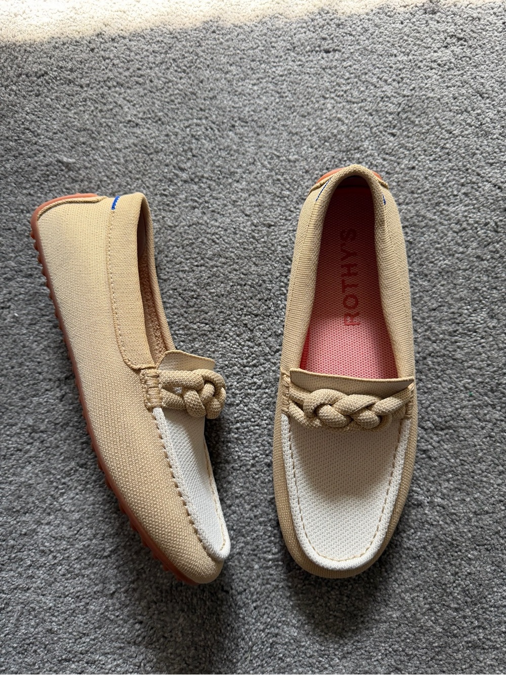 Size 9.5W Rothy's Women's The Braid Driver  Slip On Loafer